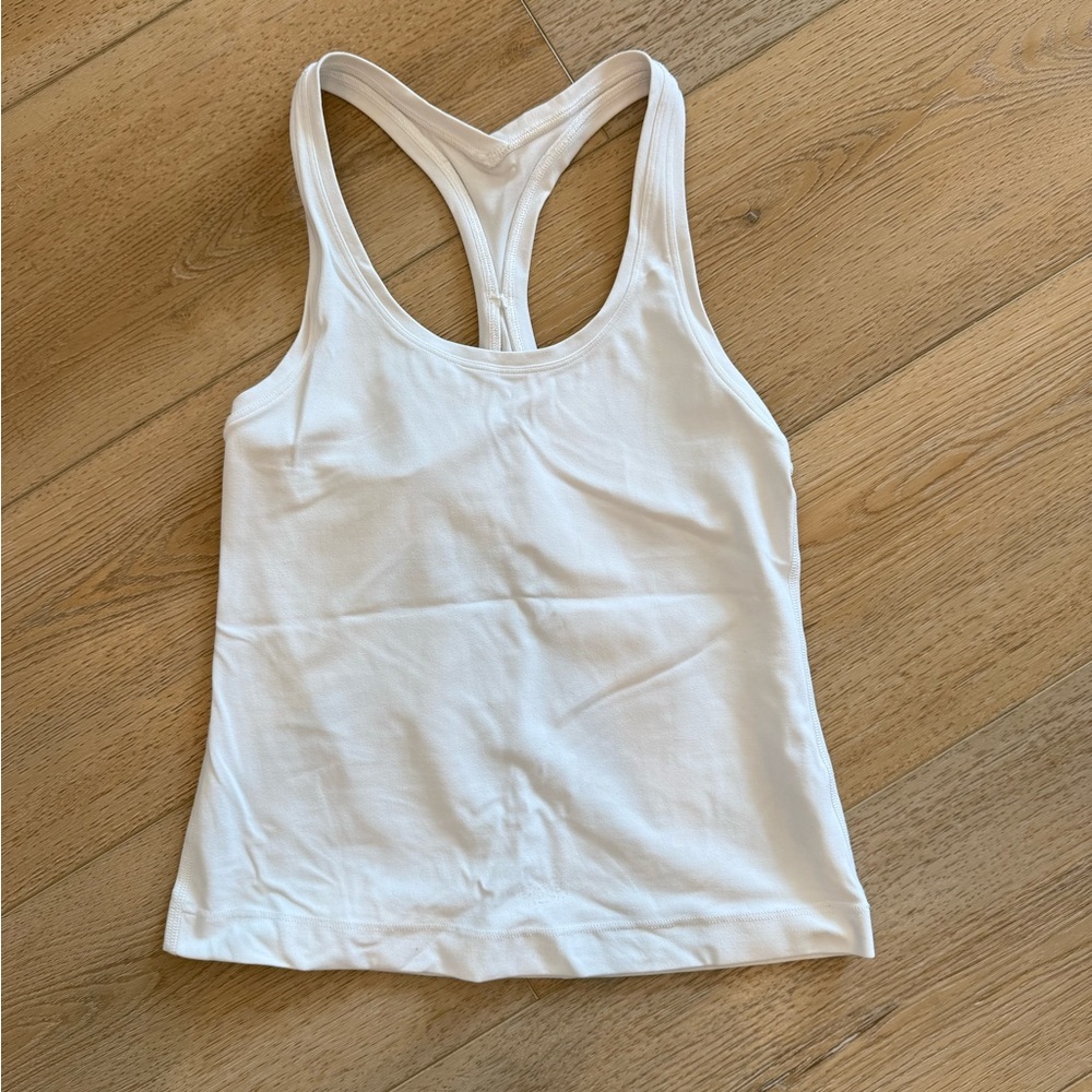 lululemon White Racerback Tank Top